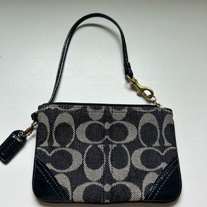 Coach Dark Blue wristlet